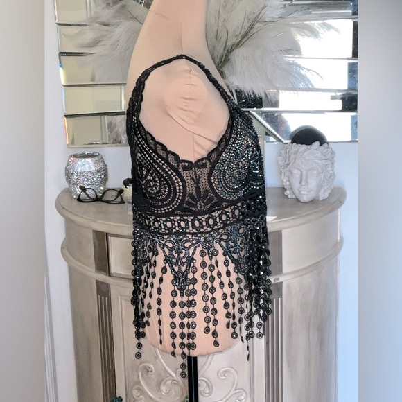 Black Embroidery Lace Top XS-S - Picture 8 of 14